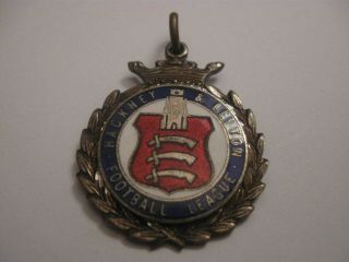 Rare Old 1962 Hackney & Leyton Football League Enamelled Medal