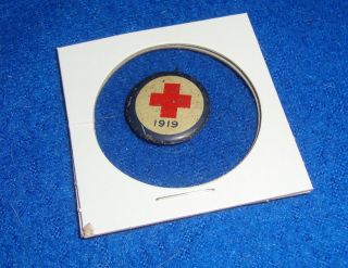 Antique 1919 Wwi - Era American Red Cross Pin Authentic.