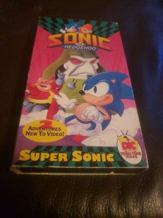 Sonic The Hedgehog Sonic Vhs Video Tape 1993 Dic Animation Vtg Sega Rare