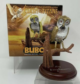 Gentle Giant Clash Of The Titans Bubo Owl Statue Signed By Ray Harryhausen Rare