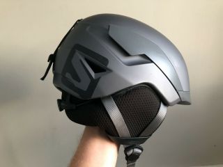 Salomon Ski / Snowboard Helmet Mens Large - Rare Grey W Black Logo