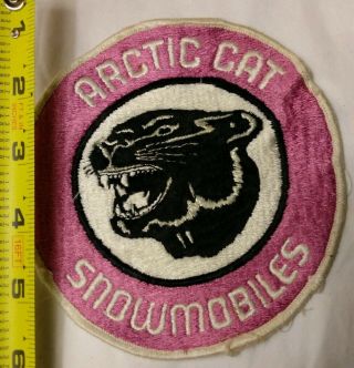 Large 6 " Vintage 1970s Arctic Cat Snowmobiles Embroidered Sew On Patch