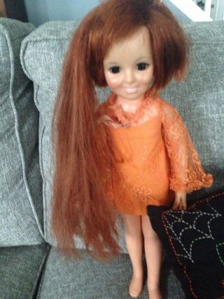 Vtg Ideal Toy Crissy Doll Grows Hair 18  1968 Gh - 17 - H129