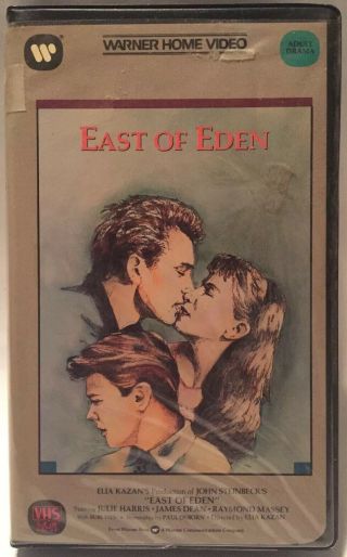 East Of Eden [vhs] James Dean (clamshell Case) Oop Rare 1982 Warner Brothers