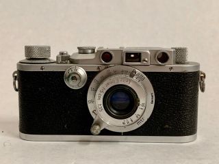 Rare Vintage 1950s Leica Iiic 3c 3 C Film Camera Leitz Elmar F=5 Cm 1:3.  5 Lens