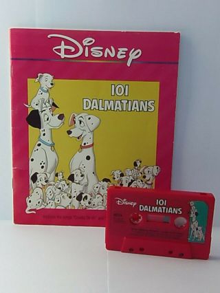 Rare Disney Book On Tape 101 Dalmations Audio Cassette & Read Along Book