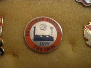 Rare Old Braintree Town Football Club Enamel Press Pin Badge