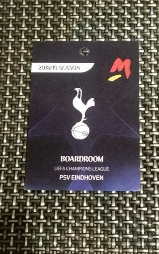 Tottenham Hotspur (spurs) V Psv Eindhoven Rare Match Day Pass