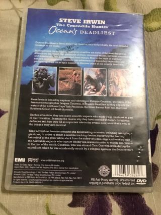 RARE Steve Irwin The Crocodile Hunter Ocean ' S Deadliest DVD Movie ...