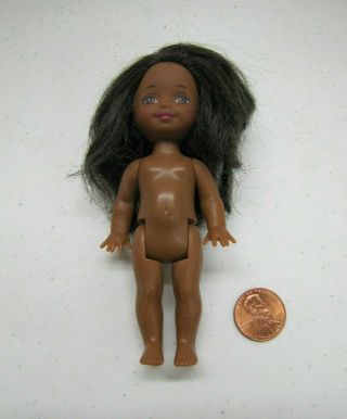 Barbie Kelly Doll African American Girl Bright Brown Eyes Mattel Loose Rare