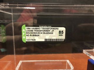 1984 Transformers G1 Soundwave With Buzzsaw No Rubsign AFA 85 EMF3852 2