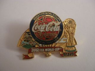 Rare Old 2002 Fifa Football World Cup Coca Cola Osaka Enamel Press Pin Badge