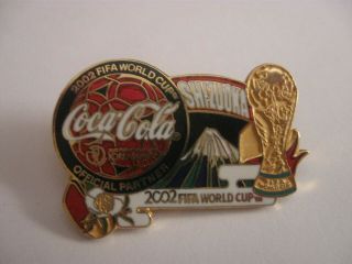 Rare Old 2002 Fifa Football World Cup Coca Cola Shizuoka Enamel Press Pin Badge