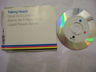 Talking Heads Once In A Lifetime (liquid People Remixes) 2001 Australian Cd Rare