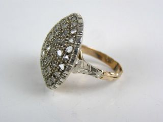 Rare Imper.  Russian 56 Gold Ring With Diamond - 60 X Diamond