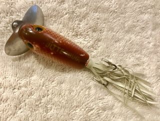Fishing Lure Fred Arbogast Brown Scale Weedless Jitterbug Tackle Box Crank Bait 3