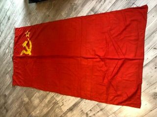 Rare Socialist Ussr Flag Navy Fleet Wool Soviet Very Big Size