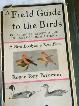 Rare Book " A Field Guide To The Birds.  " Peterson 1st Edition