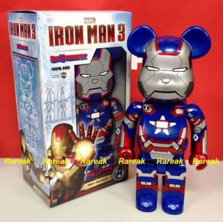 Medicom Be@rbrick 2013 Marvel Avengers Iron Man 3 400 Iron Patriot Bearbrick 1p