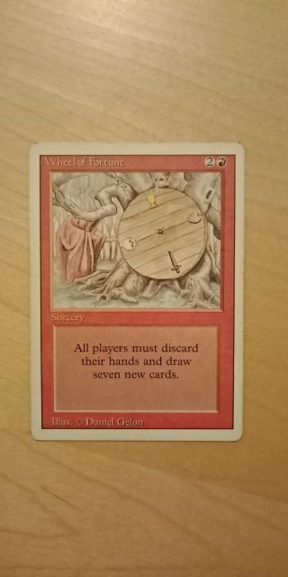 Wheel Of Fortune - Unlimited - Light To Moderate Play - Magic The Gathering Mtg