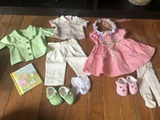 American Girl Bitty Baby Twins Doll Sunday Best Outfits Complete Rare Holiday
