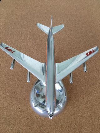 Riffe Models Metal Airplane/ashtray.  Very Rare Early 1960’s TWA Boeing 707. 2