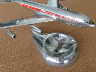 Riffe Models Metal Airplane/ashtray.  Very Rare Early 1960’s TWA Boeing 707. 3