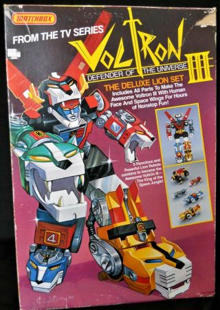 1984 Vintage Voltron Defender Of The Universe Deluxe Lion Set Transformers W/box
