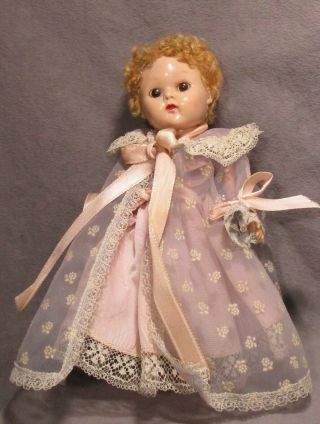 Vintage Clothes For Vogue Ginny Doll - 1955 Negligee Nightgown Set