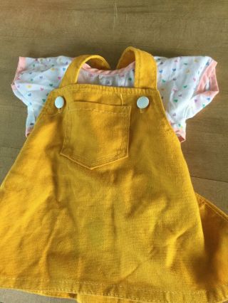 Vintage Cabbage Patch Doll Clothes Outfit Mustard Jumper