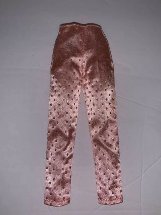 Vintage Barbie Mattel Fashion Pak Pink Satin/glitter Long Slacks/pants 1963