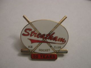 Rare Old 2010 Streatham Ice Hockey Club Enamel Press Pin Badge