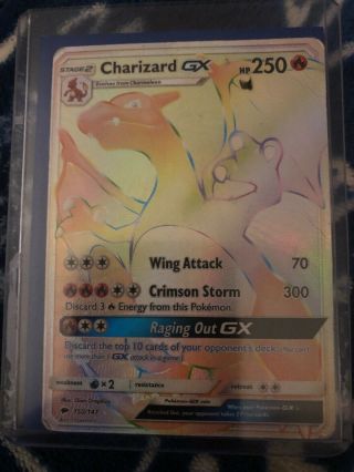 Charizard Gx Pokemon 150/147 Secret Rare Rainbow
