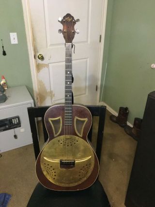 Tenor Guitar May Bell Faux Resonator,  Rare,  Collector 