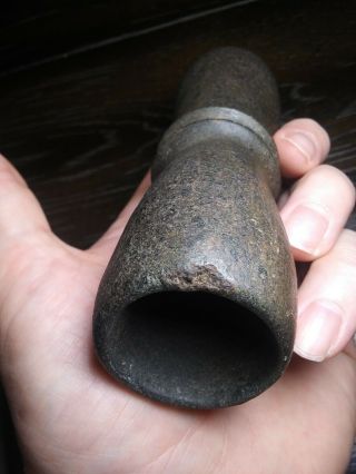 Indian artifact Rare Mississipian Cloud Blower Shaman Steatite Tube Pipe TN 3