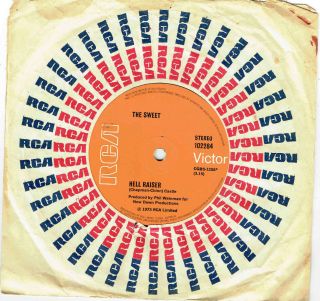 The Sweet - Hell Raiser - Rare 7 " 45 Vinyl Record - 1973