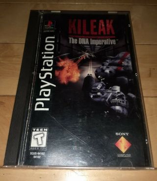 Rare Kileak The Dna Imperative Sony Playstation 1 1995 Black Label Long Box Cib