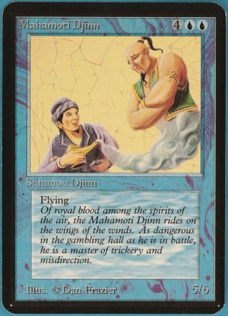 Mahamoti Djinn Alpha Spld Blue Rare Magic Gathering Card (id 70461) Abugames