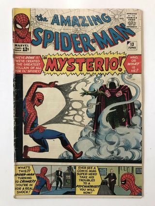 Spiderman 13 - First Appearance Of Mysterio & Rare Marvel Comic
