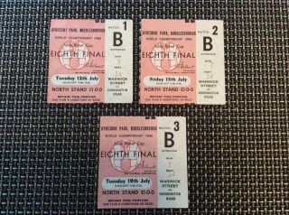 1966 World Cup Tickets - Rare And (ayresome Park)