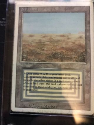 Scrubland X1 - Heavily Played - Revised Edition - Magic The Gathering - Mtg
