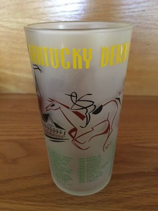 Official 1956 Frosted Kentucky Derby Julep Glass Rare 2 Stars 3 Tails Cond