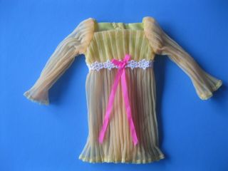 Vintage Barbie Doll Mod Yellow Shirt Top Lemon Kick Outfit 1465 Clothes 60 