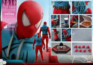 Hot Toys 1/6 VGM34 Marvel ' s Spider - Man Scarlet Spider Suit Figure Collectibles 3