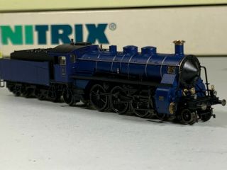 Stunning Rare N Scale Mini Trix 12249 Blue Steam Engine E.  G.  Kato Fleischmann