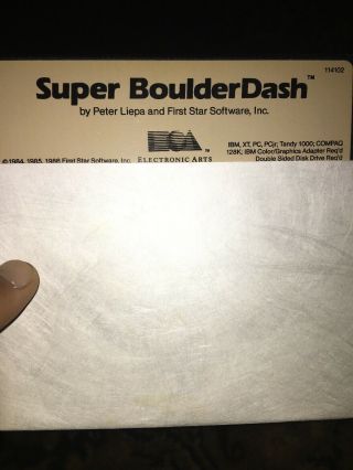 Boulder Dash Commodore 64/128 Complete 5.  25 " Floppy Disk Rare