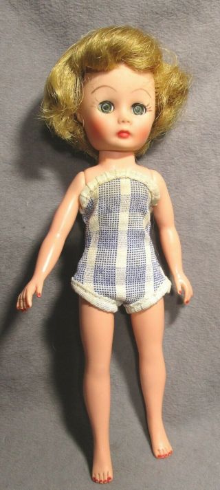 Vintage 8 " Fashion Teen Mayfair Debbie Doll - Vinyl & Hard Plastic In Swim Suit