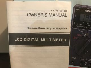 LCD digital multimeter Auto Ranging Radio Shack 22 - 166B Vintage Box 3