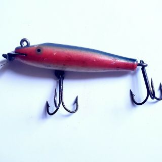 Vintage Creek Chub Pikie 3 - Inch Fishing Lure Painted Eyes Red Blue - Green