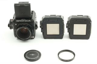 【RARE Mint】 Zenza Bronica EC black Nikkor P C 75mm f/2.  8 Lens 2 film back JAPAN 2